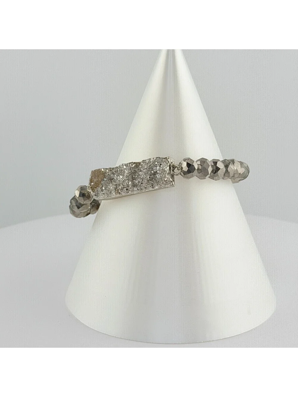 Bomb Party Single Stack Druzy Bracelet - on Silver Plating #147